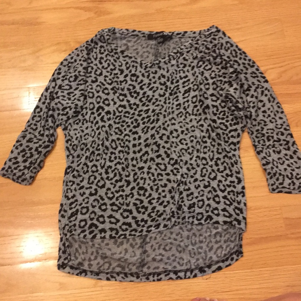 Leopard Print Sweater Blouse